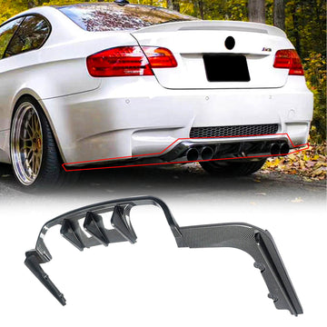 Rear Diffuser For 2008-2013 BMW M3 E92 E93 Coupe Rear Bumper Lip Carbon Fibre Look